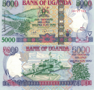 Uganda 5000 Szylingów P-44 Stan -I -UNC