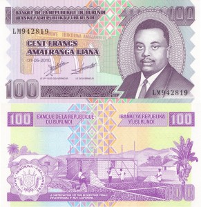 Burundi 100 Francs 2010 P44 UNC