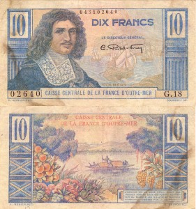 Francuska Afryka Równikowa 10 Francs P21 1947   stan III
