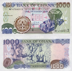 Ghana 1000 Cedis P-32 2002 UNC