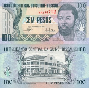 Gwinea Bissau 100 Pesos  P-11 1990 UNC