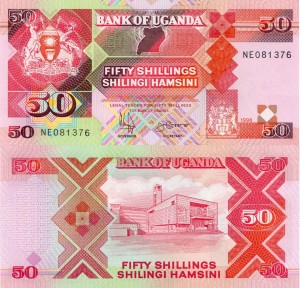Uganda 50 Shillings P-30  1989  UNC 