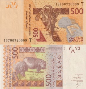 Afryka Zachodnia Togo 500 Francs, 2013  P-819Tb  UNC