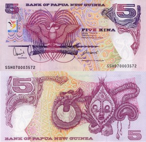 Papua Nowa Gwinea 5 Kina P-34 2007 UNC