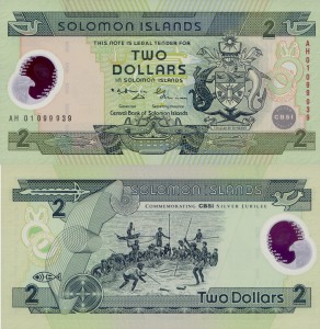 Wyspy Salomona 2 Dollars P-23 2001 Polymer