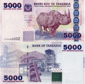 Tanzania 5000 Shilingi P-38 2003 UNC