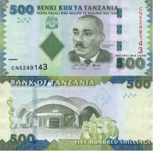 Tanzania 500 Shilingi P-40 2010 UNC
