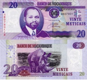Mozambik 20 Meticais P-143 2006 UNC 