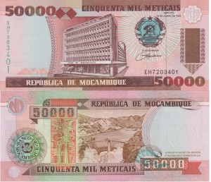 Mozambik  50000 Meticais P-138 1993 UNC