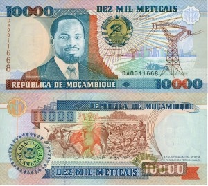 Mozambik 10000 Meticais P-137 1991 UNC 