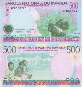 Rwanda 500 Francs P-26 1998 UNC