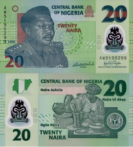 Nigeria 20 Naira P-34 2006 UNC Polymer