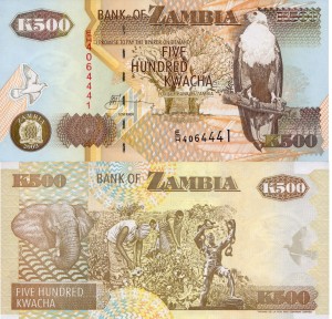 Zambia 500 Kwacha P-39 2003 UNC