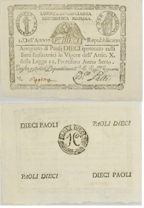 Watykan Republika Rzymska  10 Paoli P S540.d  1798 Stan 1- aUNC