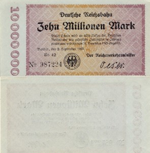 Niemcy 10 000 000 Marek P-S1014 1923 Stan I UNC