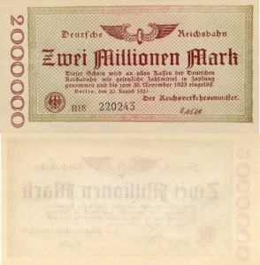 Niemcy 2 000 000 Marek P-S1012 1923 Stan I UNC