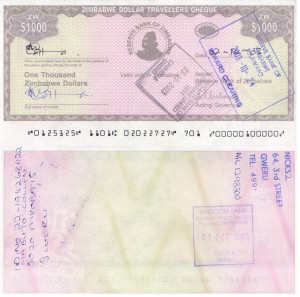 Zimbabwe 1000 Dollars P-15 2003 Stan I UNC