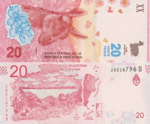 Argentyna 20 Pesos P-361 2017 UNC