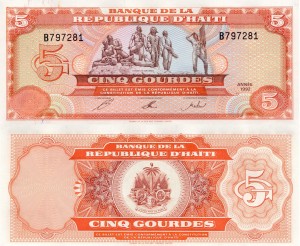 Haiti 5 Gourdes P-261 1992 aUNC