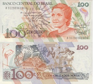 Brazylia 100 Cruzados P-220 1989 UNC