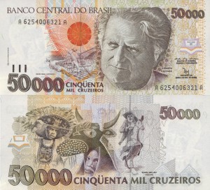 Brazylia 50 000 Cruzeiros P-234 1992 UNC