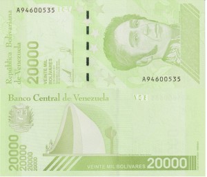Wenezuela 20000 Bolivares P-110 2019 UNC
