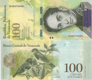 Wenezuela 100000 Bolivares P-100 2017 Stan I UNC