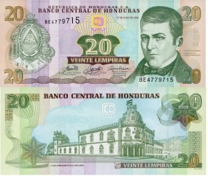 Honduras 20 Lempiras P-87 2006 UNC