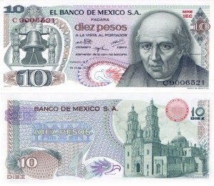 Meksyk 10 Pesos P-63h 1975 UNC