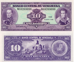 Wenezuela  10 Bolivares P 61c 1992  UNC