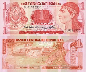 Honduras 1 Lempira P-71 1992 UNC