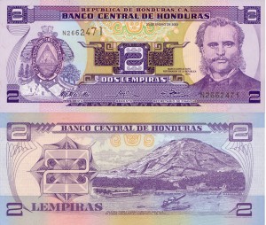 Honduras 2 Lempiras P-80 2003 UNC