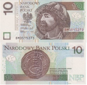 Polska 10 złotych P-183 2016  UNC