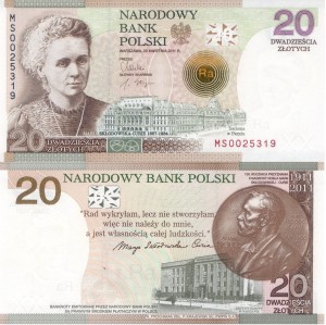 Polska 20 zlotych 2011 P-182 UNC