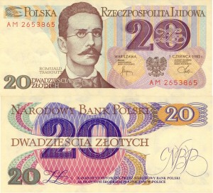 Polska 20 złotych P-149 1982 Stan I UNC