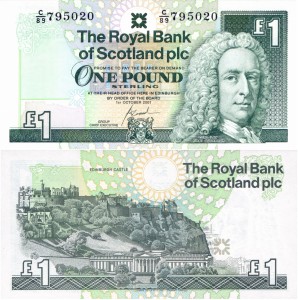 Szkocja 1 Pound P-351e 2001 UNC
