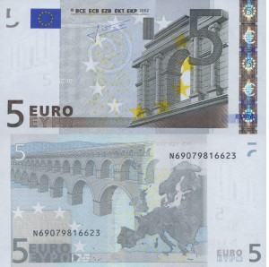 Unia Europejska  5 Euro P-1 2002 UNC