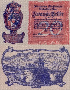 Liechtenstein 20 Heller P-2 1920 Stan UNC