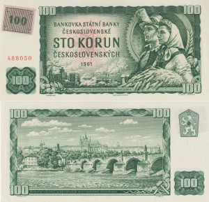 Czechy 100 Koron P-1  1961 UNC  