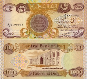 Irak 1000 Dinars P-93 2003 UNC