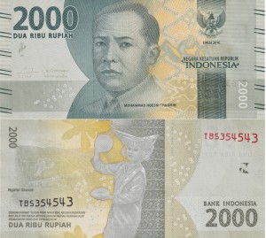 Indonezja 2000 Rupiah P-155 2016 UNC