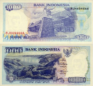 Indonezja 1000 Rupiah P-129i 1992/2000 AU-UNC