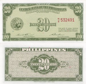 Filipiny  20 centavos  1949 P-130 UNC