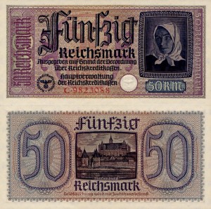 Niemcy 50 Marek 1939 P-R140 Stan I UNC 