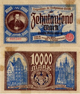 Gdańsk 10 000 Mark P-18 1923  F