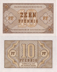 Niemcy 10 Feningów  P-26 1967 Stan I UNC 