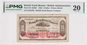Brytyjskie Borneo Północne  1 Dolar P-28 1936 PMG 20 