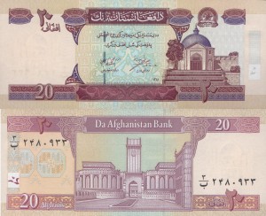 Afganistan 20 Afghanis P-68a 2002 Stan I UNC 