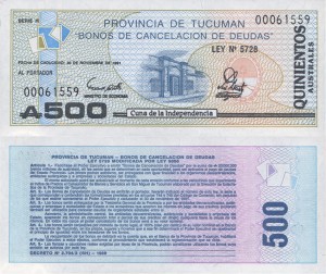 Argentyna 500 Australes P-S2716 1991 UNC