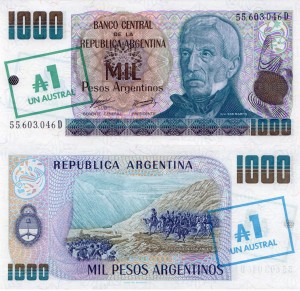 Argentyna 1 Austral  P-320d 1985 stan I UNC